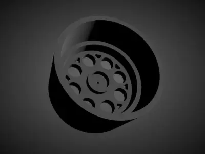 Stuttgart ST6 scalable and Printable rim 3D print model