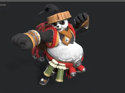 panda 3D model order