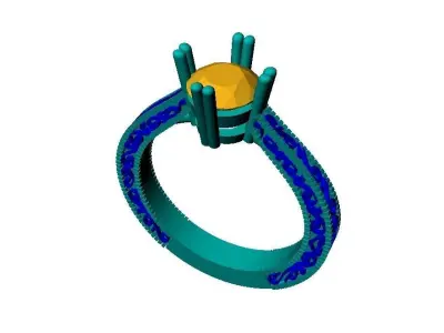 DESIGNER ENGAGEMENT RING 3D print model