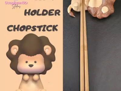 Lion Chopstick Holder 3D print model