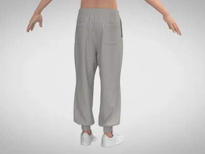 Sweatpants woman 3D model