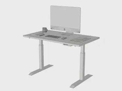 Black lift desk BLENDER 3D Model Cycles 3D model