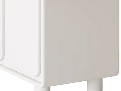 Living Room White Sideboard 3D model