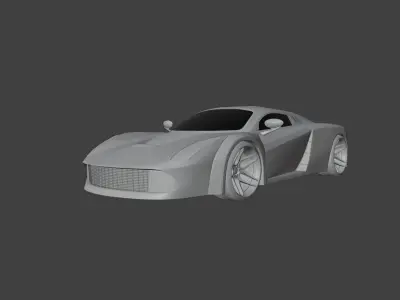 A sports car Low-poly 3D model