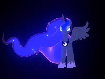 Princess Luna  with Toon Shading 3D model