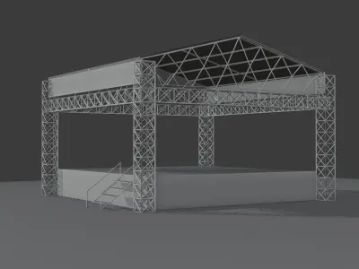 Stage Basic Model Low-poly 3D model