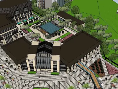 Art deco 3d building 3D model