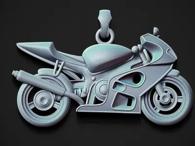 Motorcycle Pendant 3D print model