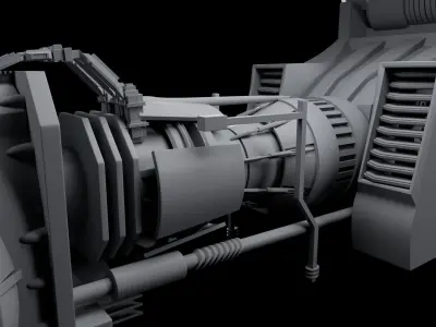 Robotic arm - sci fi arm Low-poly 3D model 3D model