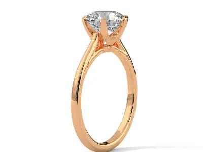 solitaire ring with detail images and 360 render videos 106 3D print model