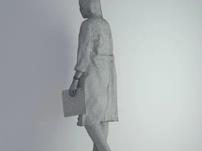 3D Scan Woman Doctor 007 3D model