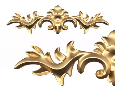 D Carving Plaster Molding Decoration Shahin K Low-poly 3D model
