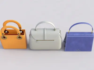 Lancel Bags Pack For Women Low-poly 3D model