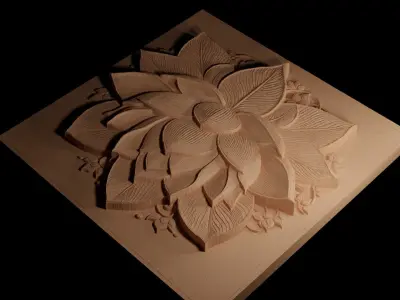 Lotus CNC 3d Print High Relief Sand Casting 3D print model