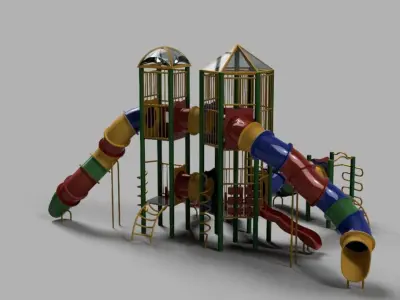 Playground set Low-poly 3D model
