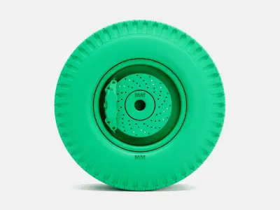 15x10 Halibrand Sprint Wheel Firestone Dragster Cheater Slick 3D print model