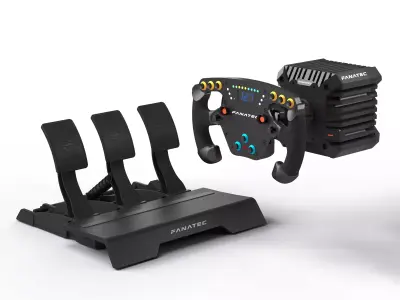 Fanatec F1 Wheel and Elite Pedals V2 3D model