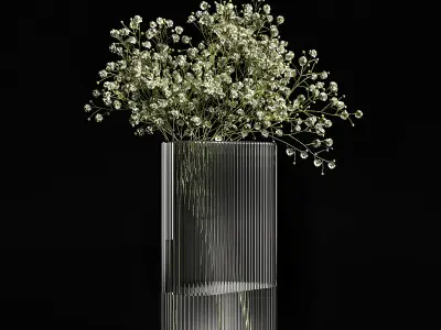 A bouquet of gypsophila 3D model