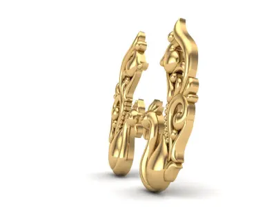 Peacock - Earring - Kundal - 240429 3D print model