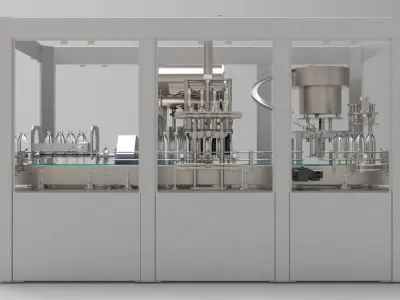 Bottles Washing Filling And Capping Line  3D print model