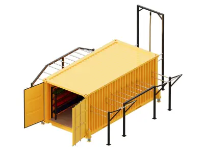 Street Workout in Sea Container 1 3D model