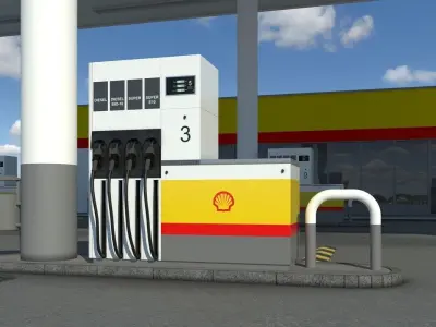 Gas Station 1 3D model