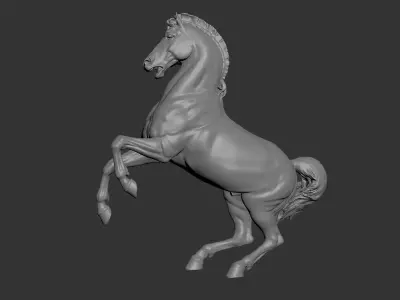 A rearing horse 3D model