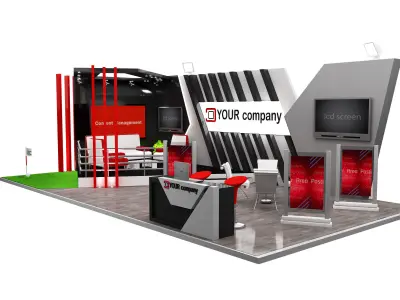 Booth Exhibition Stand a579h 3D model