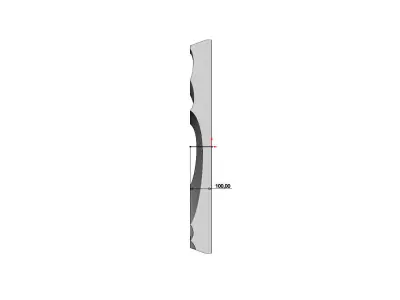 Abstract wave pattern relief 3d wall panel N03 3D print model