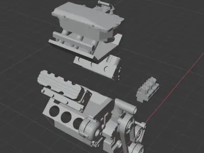 ecotec V6 engine  3D print model