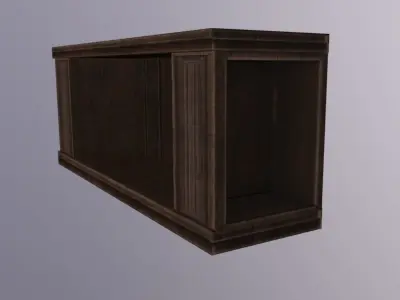 Book Case Short Low-poly 3D model