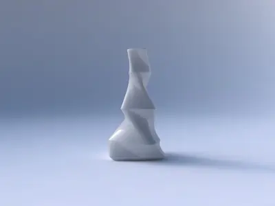 Vase twist tilted triangle with horizontal sections 3D print model