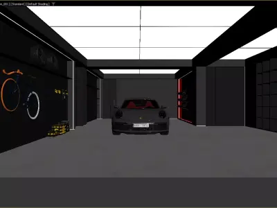 indoor parking area 3D model