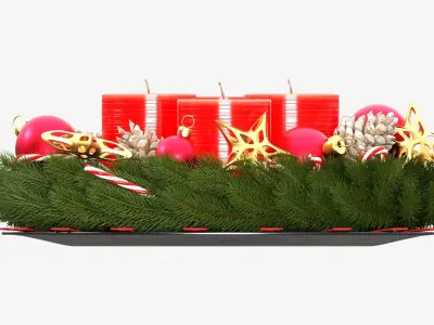 Wreath Christmas 02 3D model