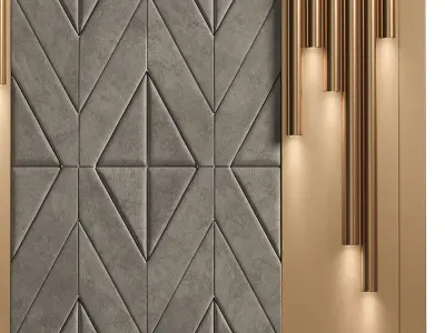 Panel checkered rug 3D model