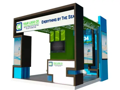  Booth Exhibition Stand a486  3D model