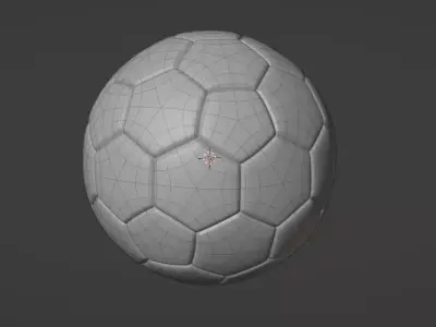 Football 3D model Low-poly 3D model