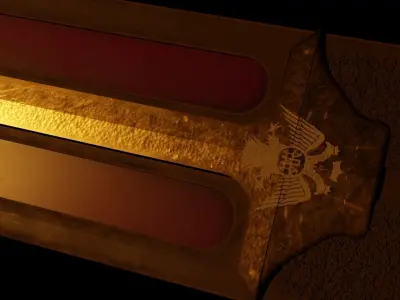 Antique Byzantine Sword Free low-poly 3D model