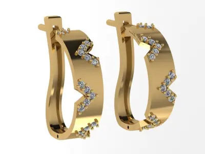 gorgeous modern jewelry set 3D print model