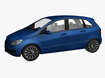 Blue Car Low Poly Low-poly 3D model