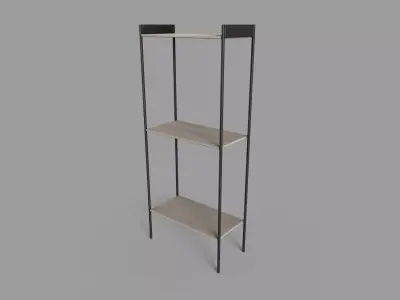  Wall Mounted Shelving Units Low-poly 3D model