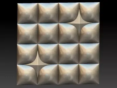 3D WALLPANEL 600MM x 600MM 3D model