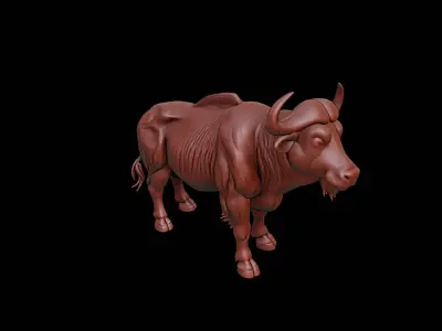 Buffalo Animal Sculpture 3D print model purchase