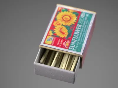 Match Box Low-poly 3D model