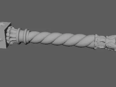 baluster pair of columns 3D model