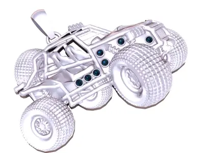 Golden Off-Road Beast Pendant 3D print model