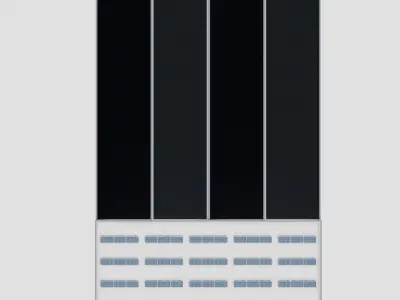 Rooftop Lightweight Solar Construction Type-2 3D model
