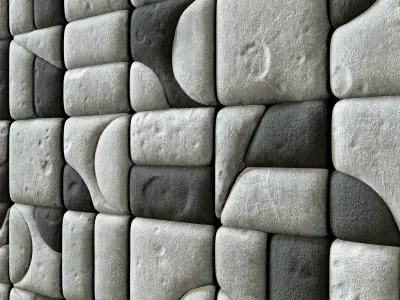 Panel stone smooth clear facture n1 3D model