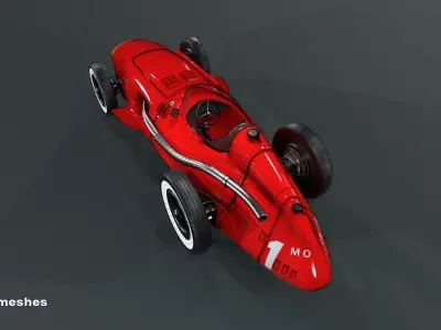 Maserati 250F Grand Prix - PBR Low-poly 3D model