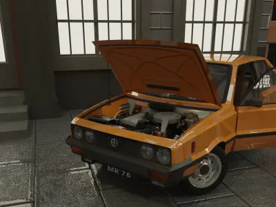 Polonez Old European Car Low-poly 3D model